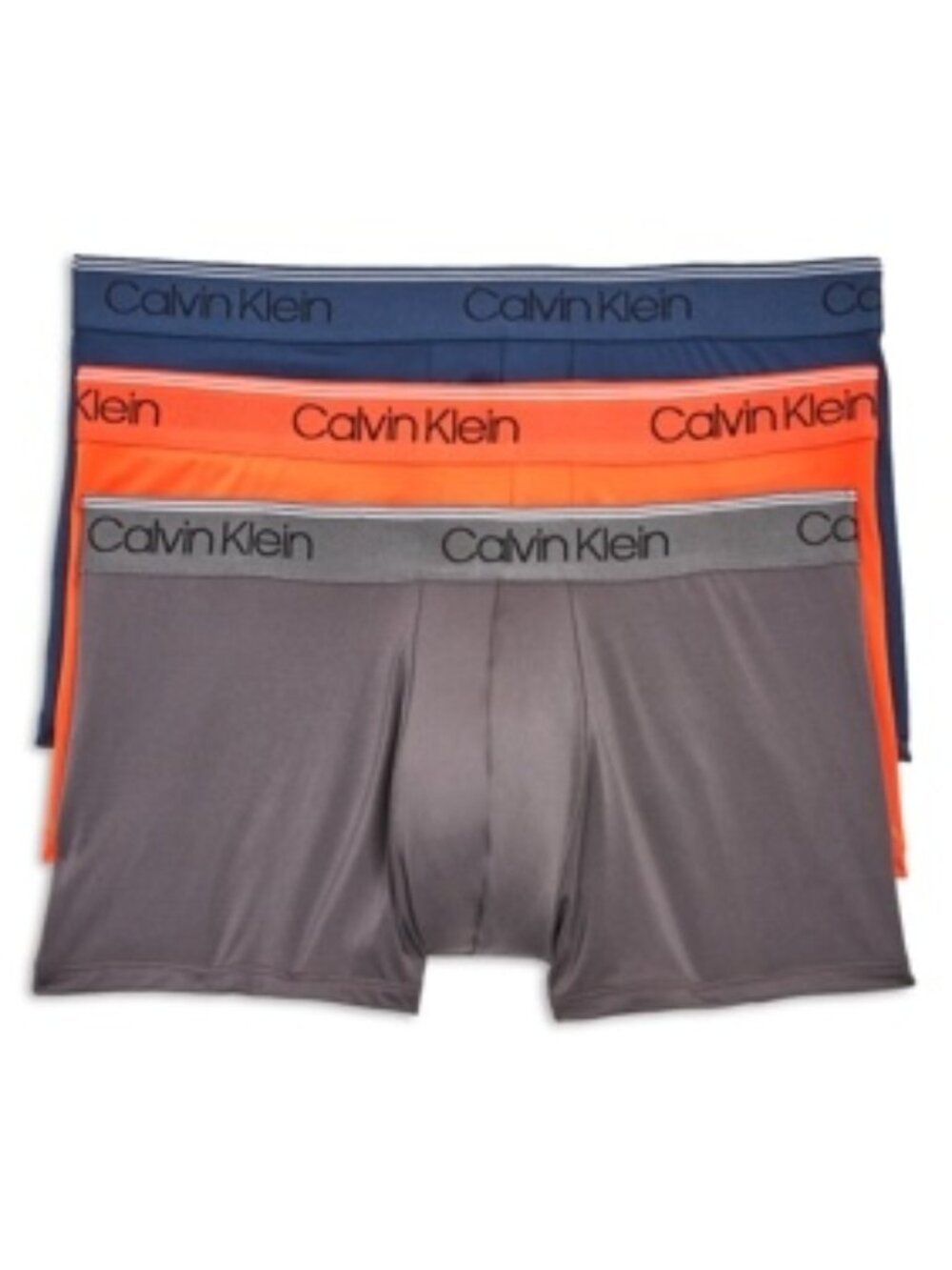 Calvin Klein Microfiber Stretch Wicking Low Rise Trunks, Pack of 3